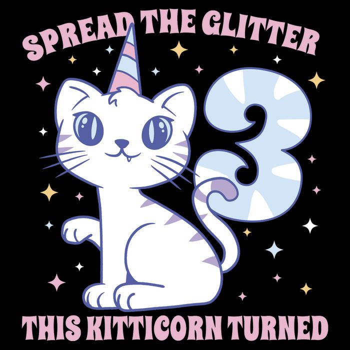 Spread The Glitter This Kitticorn Turned 3 Birthday Gift City Backpack