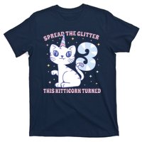 Spread The Glitter This Kitticorn Turned 3 Birthday Gift T-Shirt