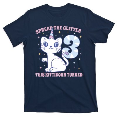 Spread The Glitter This Kitticorn Turned 3 Birthday Gift T-Shirt