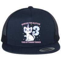 Spread The Glitter This Kitticorn Turned 3 Birthday Gift Flatbill Hat
