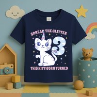 Spread The Glitter This Kitticorn Turned 3 Birthday Gift Toddler T-Shirt