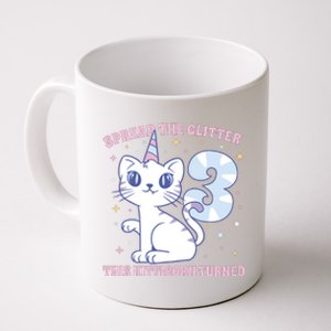 Spread The Glitter This Kitticorn Turned 3 Birthday Gift Coffee Mug