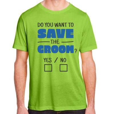 Save The Groom Funny Bachelor Adult ChromaSoft Performance T-Shirt