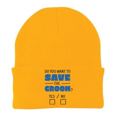 Save The Groom Funny Bachelor Knit Cap Winter Beanie