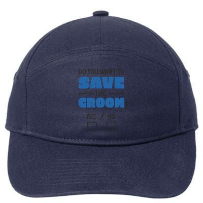 Save The Groom Funny Bachelor 7-Panel Snapback Hat