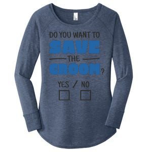 Save The Groom Funny Bachelor Women's Perfect Tri Tunic Long Sleeve Shirt