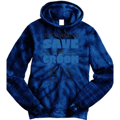 Save The Groom Funny Bachelor Tie Dye Hoodie