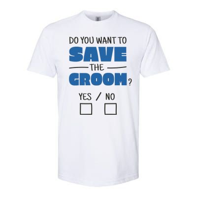 Save The Groom Funny Bachelor Softstyle® CVC T-Shirt