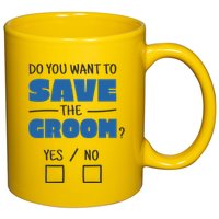 Save The Groom Funny Bachelor 11oz C Handle Ceramic Mug