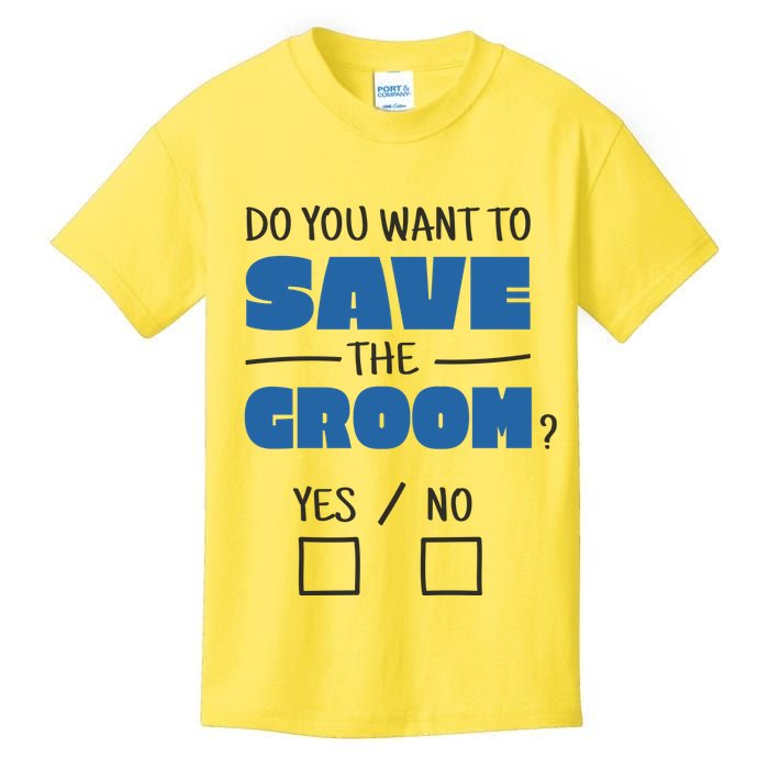 Save The Groom Funny Bachelor Kids T-Shirt