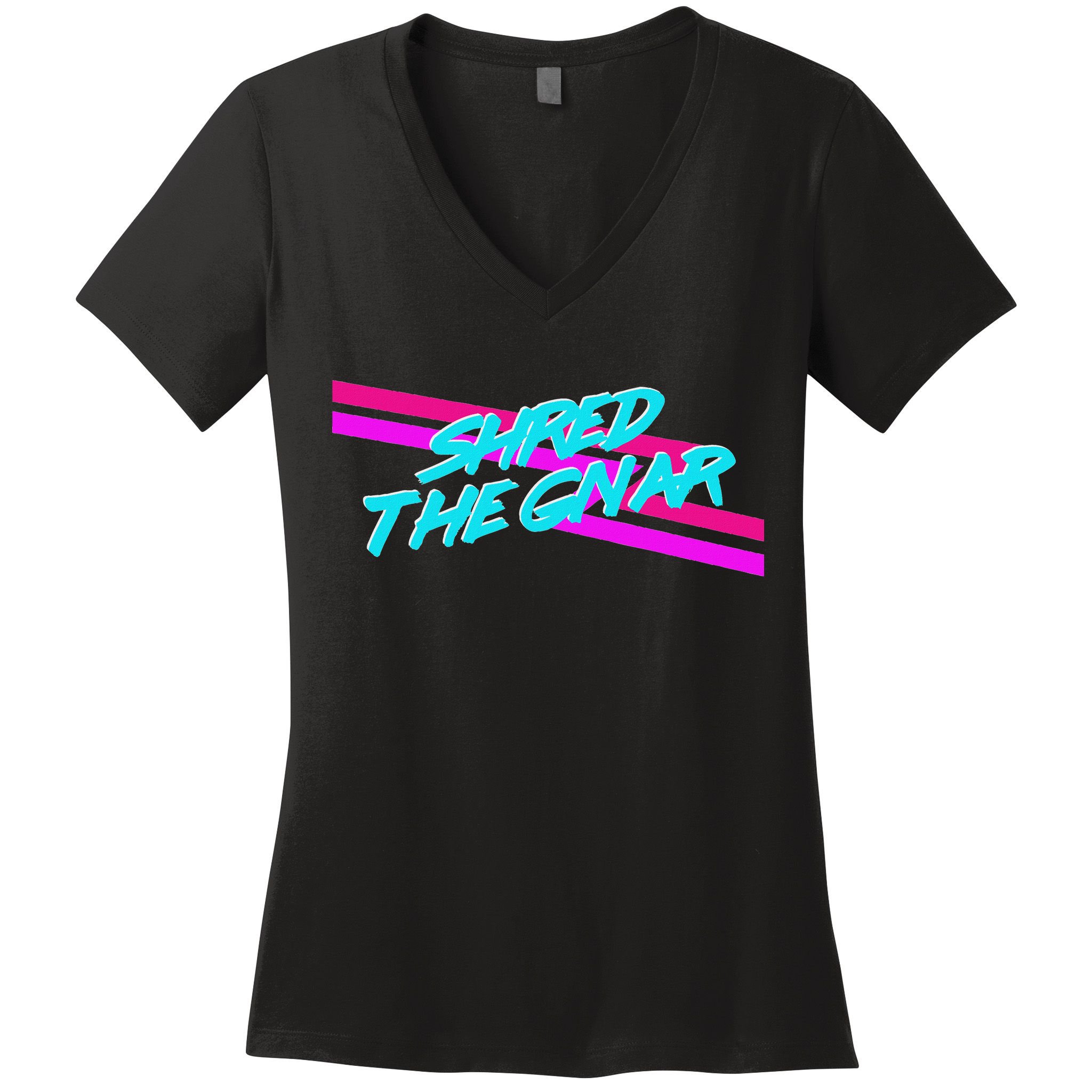 Shred The Gnar Women's V-Neck T-Shirt