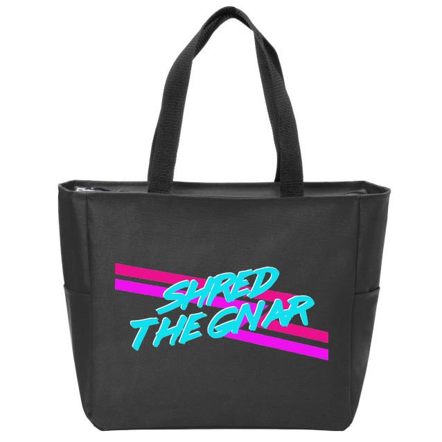 Shred The Gnar Zip Tote Bag