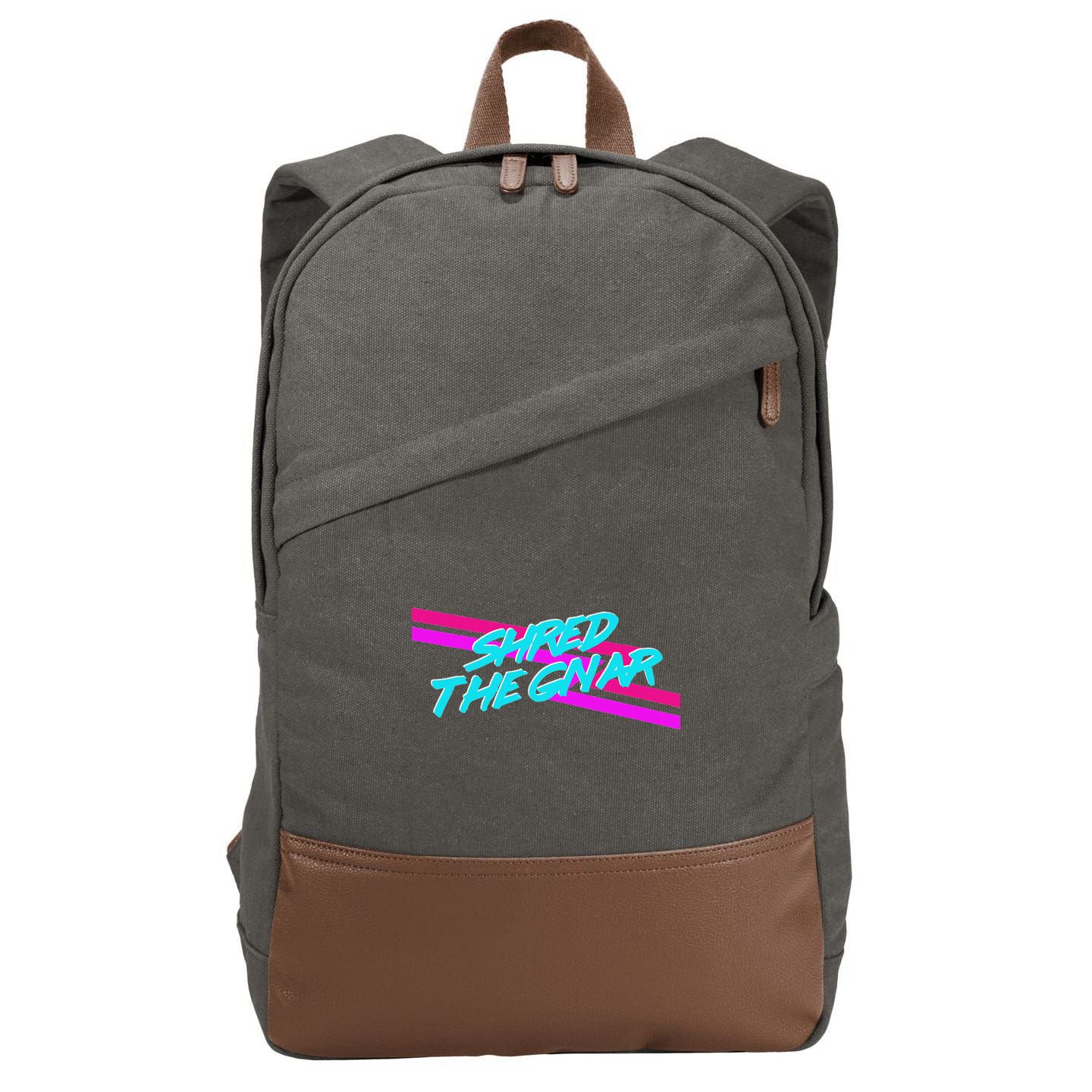 Shred The Gnar Cotton Canvas Backpack