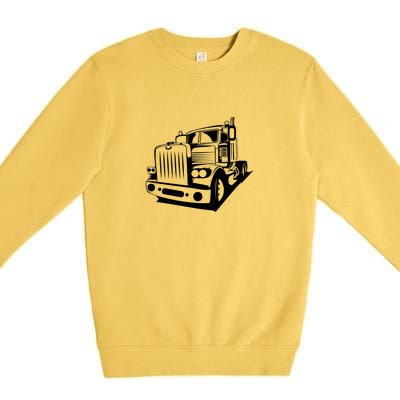 Semi Truck Gift For Truck Driver Premium Crewneck Sweatshirt