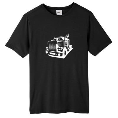 Semi Truck Gift For Truck Driver Tall Fusion ChromaSoft Performance T-Shirt