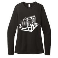 Semi Truck Gift For Truck Driver Womens CVC Long Sleeve Shirt