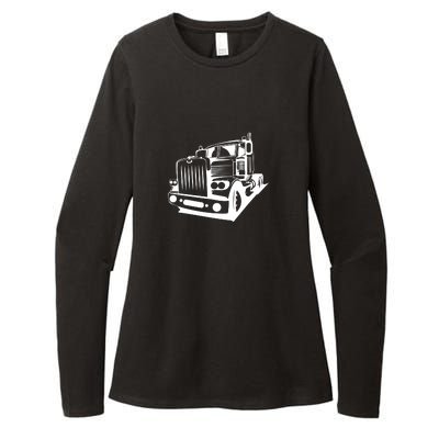 Semi Truck Gift For Truck Driver Womens CVC Long Sleeve Shirt