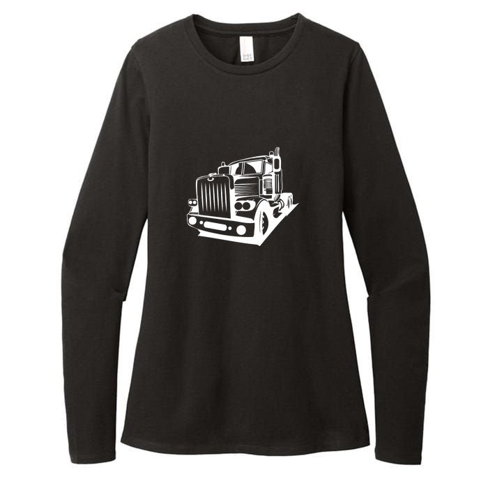 Semi Truck Gift For Truck Driver Womens CVC Long Sleeve Shirt