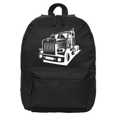 Semi Truck Gift For Truck Driver 16 in Basic Backpack