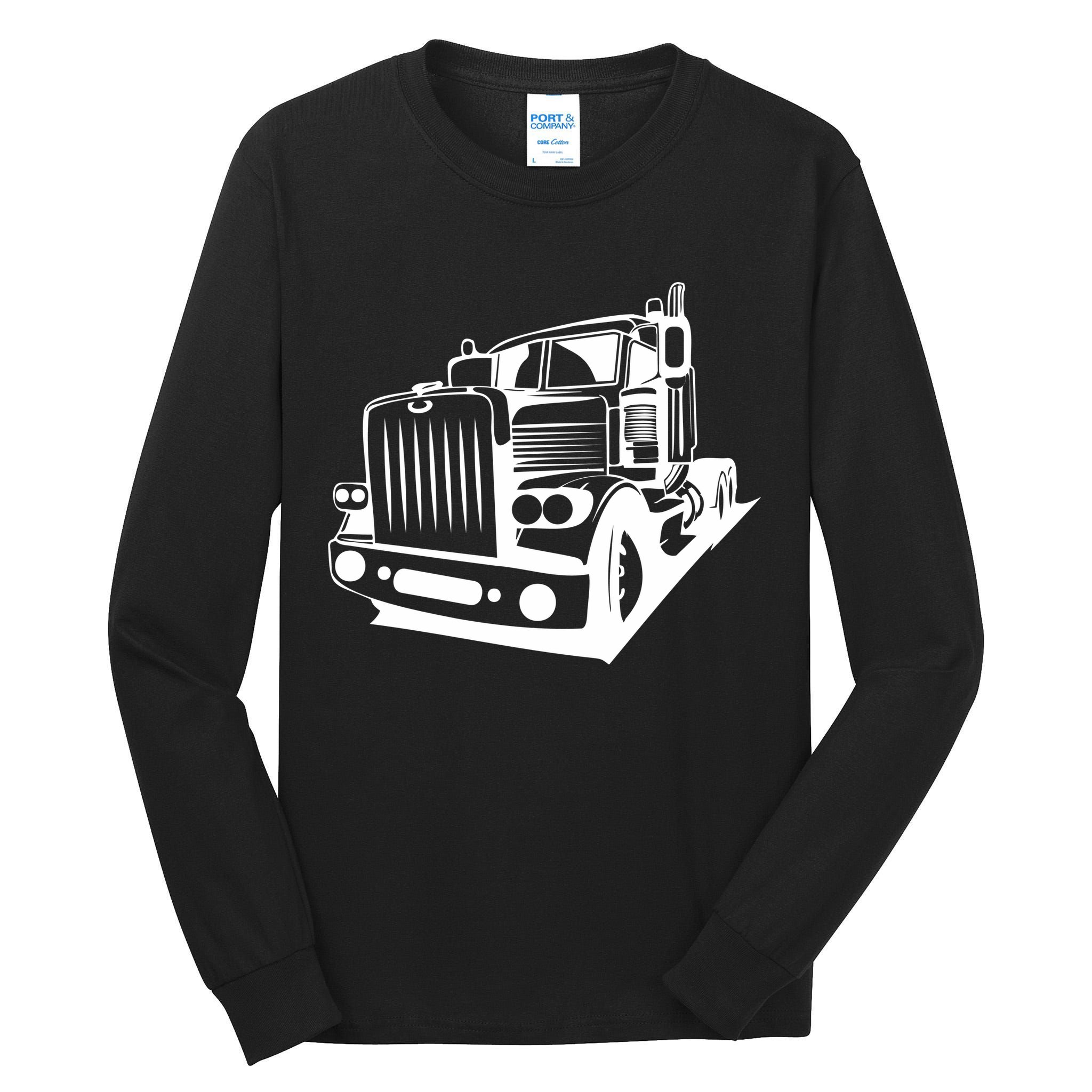 Semi Truck Gift For Truck Driver Tall Long Sleeve T-Shirt