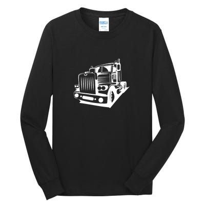 Semi Truck Gift For Truck Driver Tall Long Sleeve T-Shirt