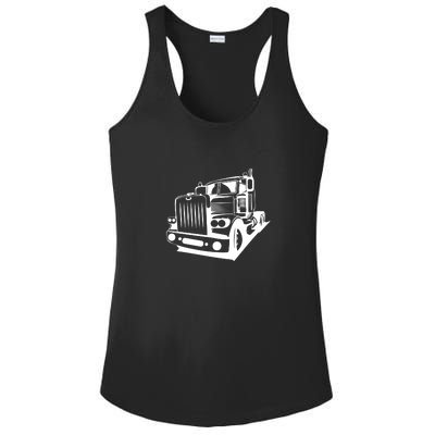 Semi Truck Gift For Truck Driver Ladies PosiCharge Competitor Racerback Tank