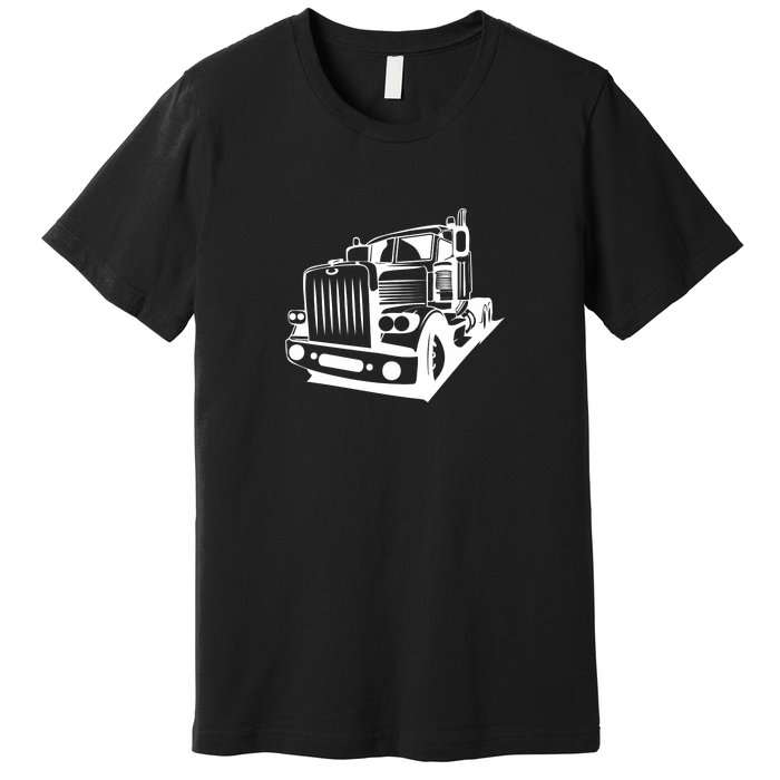 Semi Truck Gift For Truck Driver Premium T-Shirt