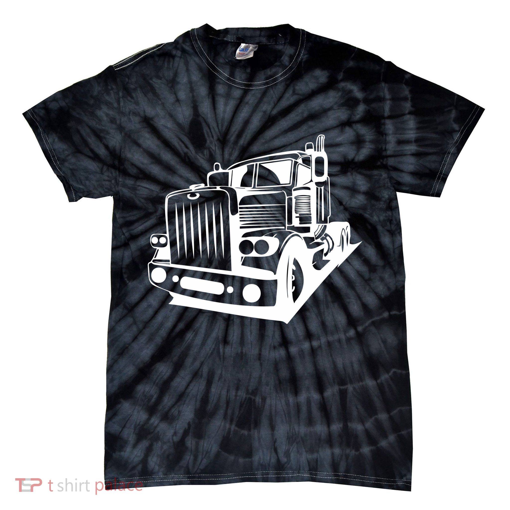 Semi Truck Gift For Truck Driver Tie-Dye T-Shirt
