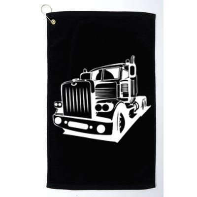 Semi Truck Gift For Truck Driver Platinum Collection Golf Towel