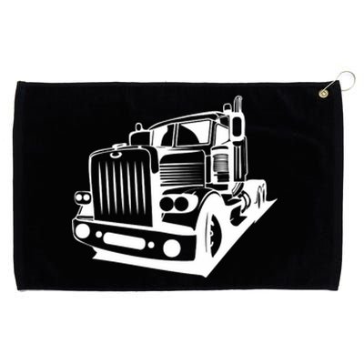 Semi Truck Gift For Truck Driver Grommeted Golf Towel