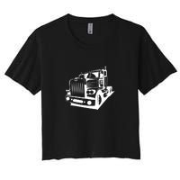 Semi Truck Gift For Truck Driver Women's Crop Top Tee