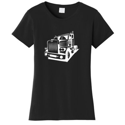 Semi Truck Gift For Truck Driver Women's T-Shirt