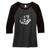 Semi Truck Gift For Truck Driver Women's Tri-Blend 3/4-Sleeve Raglan Shirt