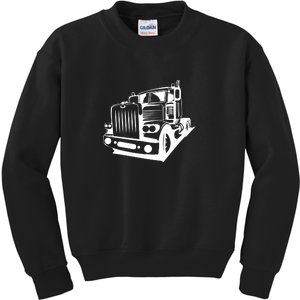 Semi Truck Gift For Truck Driver Kids Sweatshirt