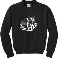 Semi Truck Gift For Truck Driver Kids Sweatshirt