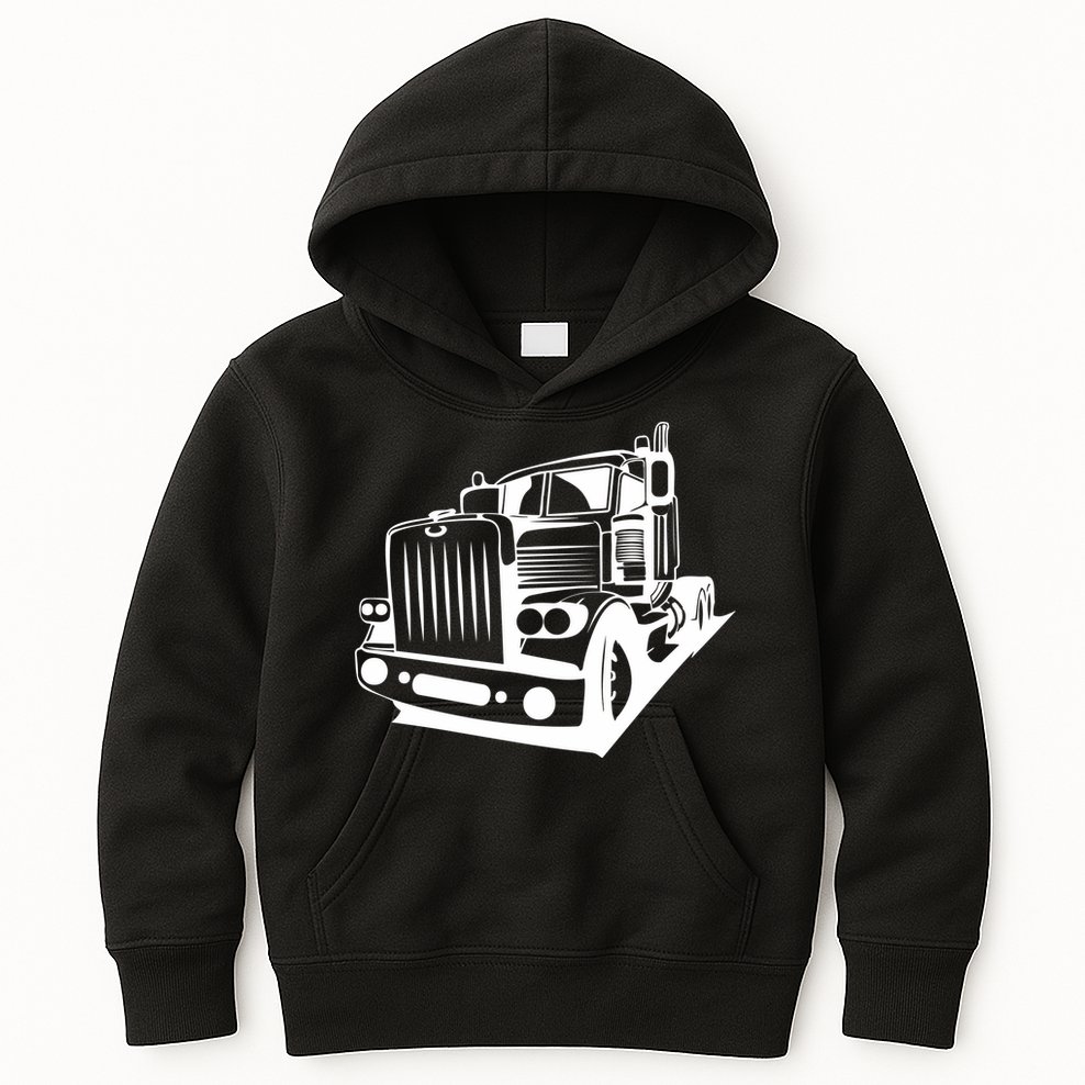 Semi Truck Gift For Truck Driver Kids Hoodie