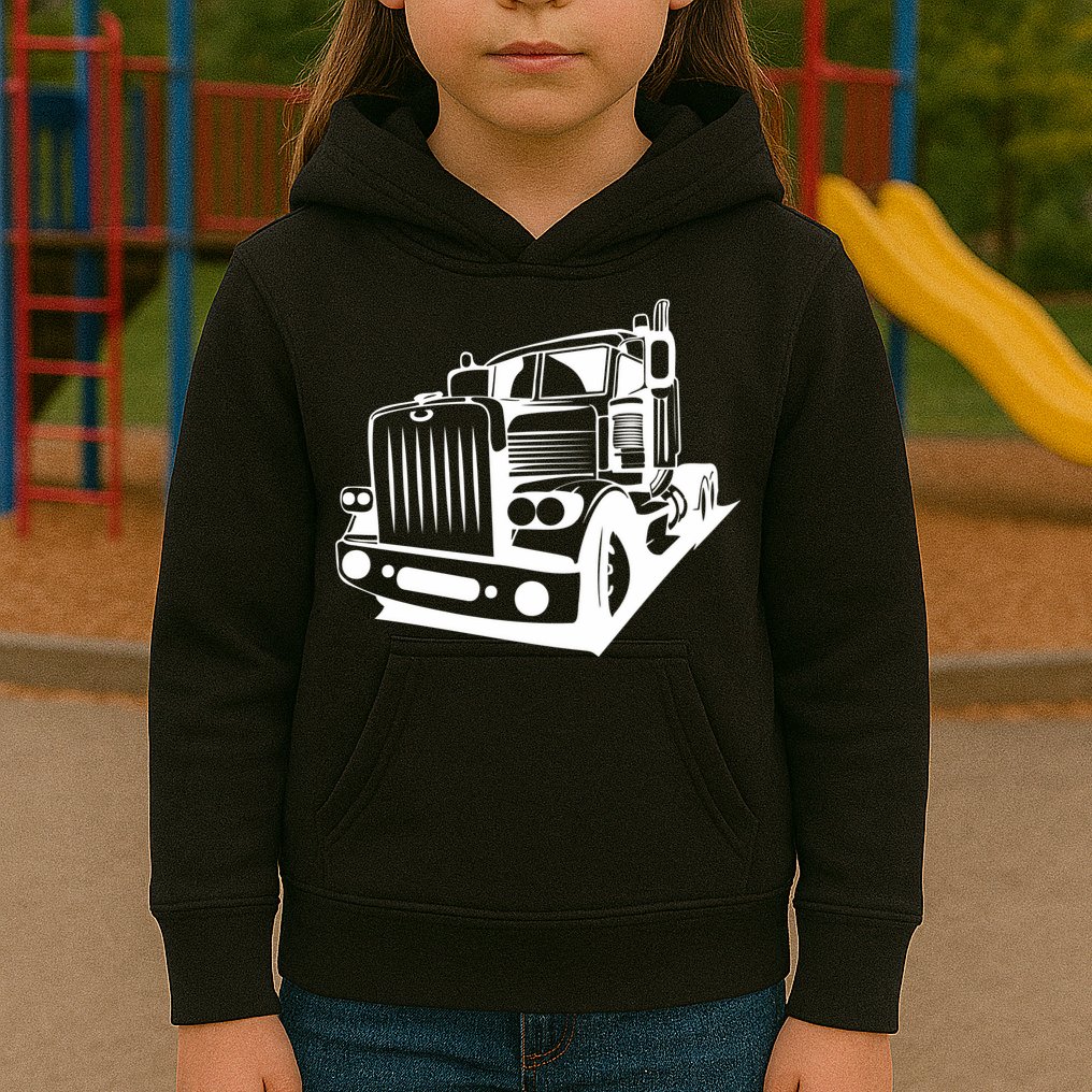 Semi Truck Gift For Truck Driver Kids Hoodie