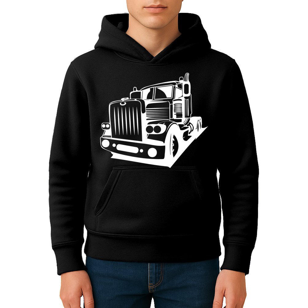 Semi Truck Gift For Truck Driver Kids Hoodie