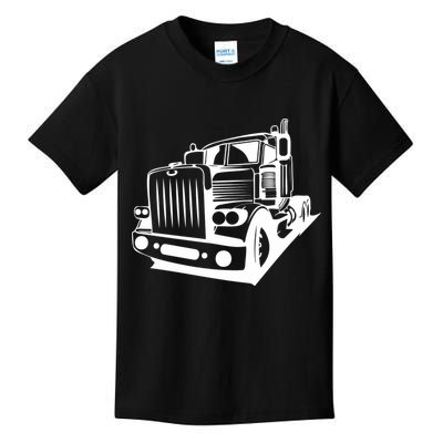 Semi Truck Gift For Truck Driver Kids T-Shirt