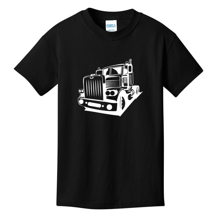 Semi Truck Gift For Truck Driver Kids T-Shirt