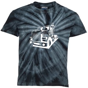 Semi Truck Gift For Truck Driver Kids Tie-Dye T-Shirt