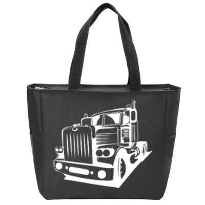 Semi Truck Gift For Truck Driver Zip Tote Bag