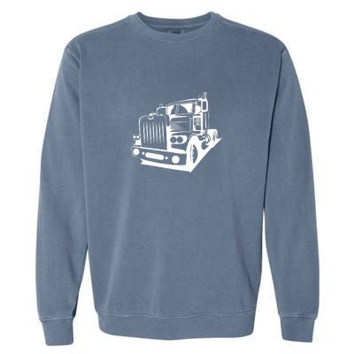 Semi Truck Gift For Truck Driver Garment-Dyed Sweatshirt