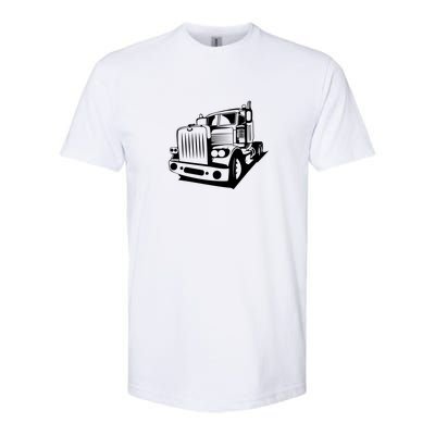 Semi Truck Gift For Truck Driver Softstyle CVC T-Shirt