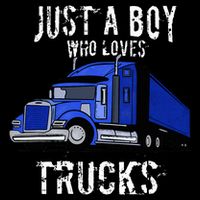 Semi Truck Gift Just A Boy Who Loves Trucks Doggie Tank