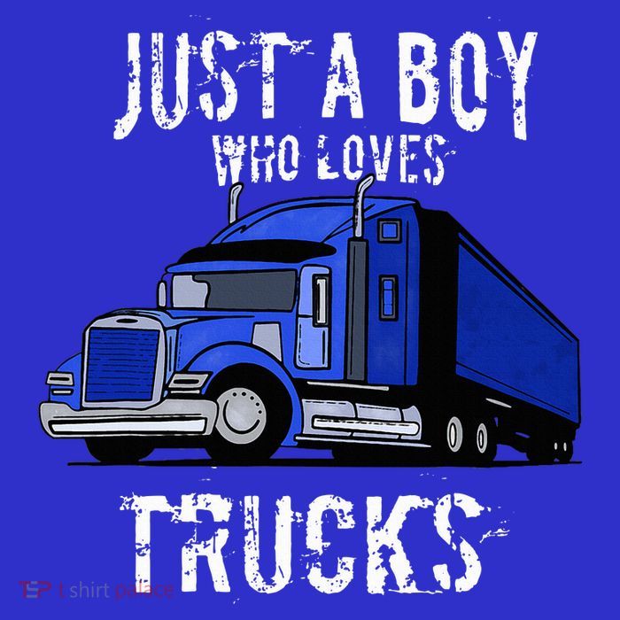 Semi Truck Gift Just A Boy Who Loves Trucks Tank Top