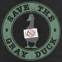 Save The Gray Duck Gift 7 Panel Mesh Trucker Snapback Hat