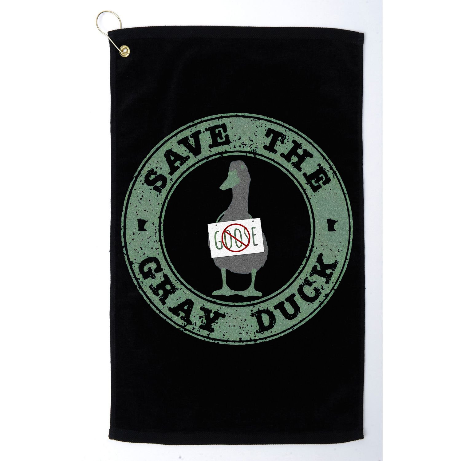 Save The Gray Duck Gift Golf Towel