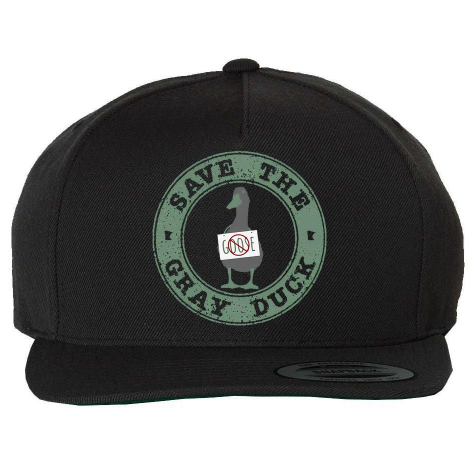 Save The Gray Duck Gift Wool Snapback Cap