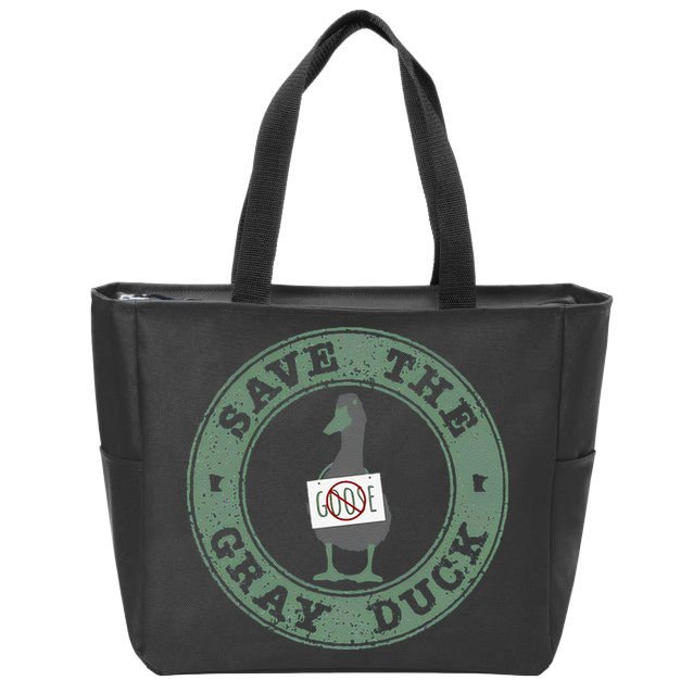 Save The Gray Duck Gift Zip Tote Bag